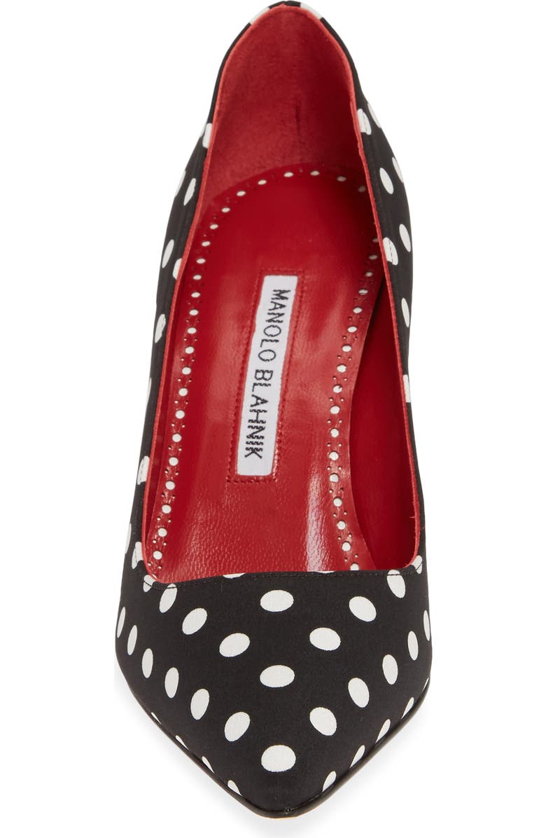 Manolo Blahnik BB Polka Dot Pump, Alternate, color,