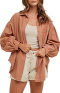 WISHLIST Balloon Sleeve Button-Up Shirt