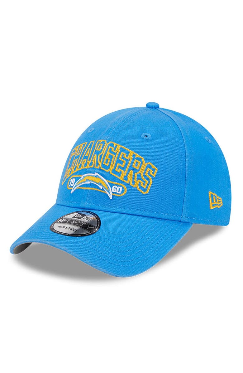 New Era Men's New Era Powder Blue Los Angeles Chargers Outline 9FORTY Snapback Hat, Main, color, 