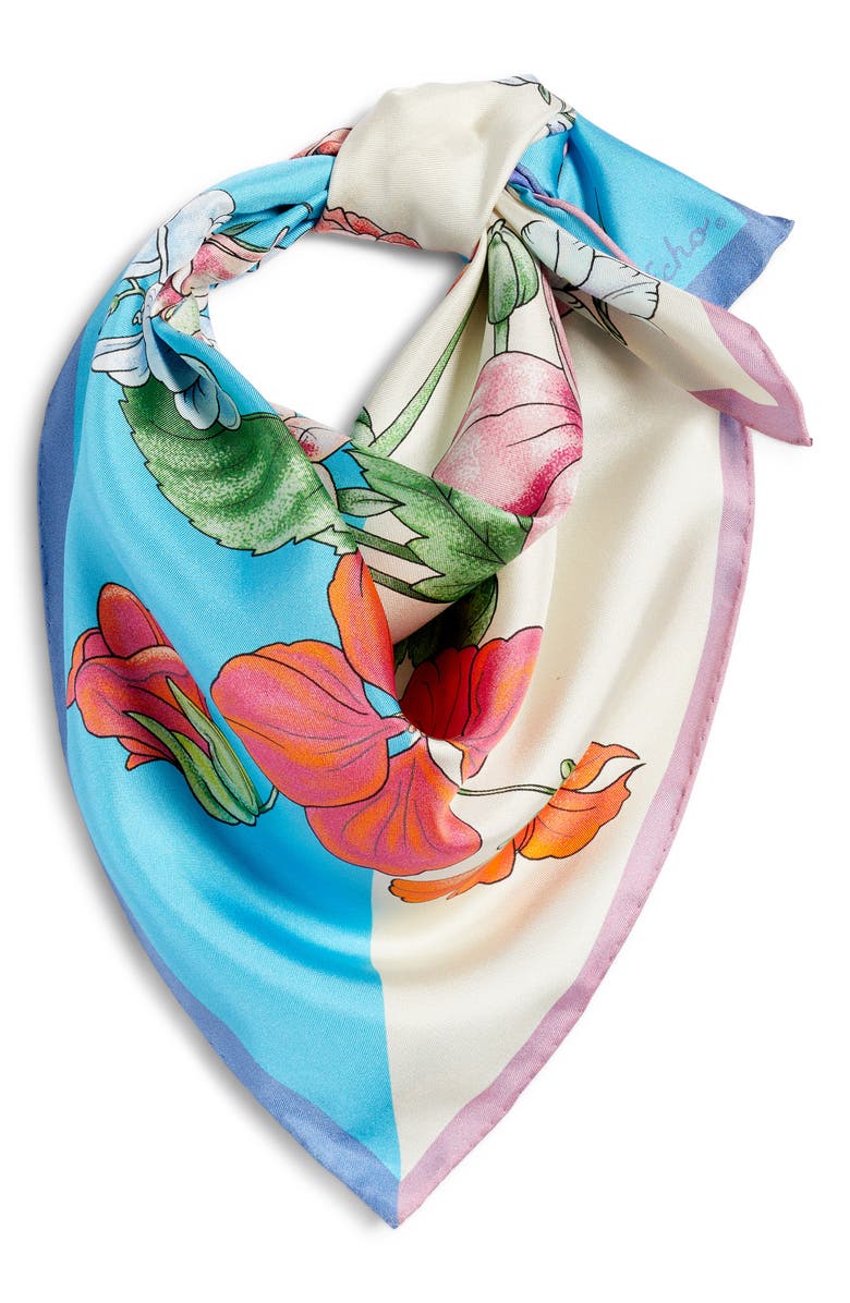 Echo Seasons Summer Series Silk Bandana Scarf, Main, color, Blue Multi