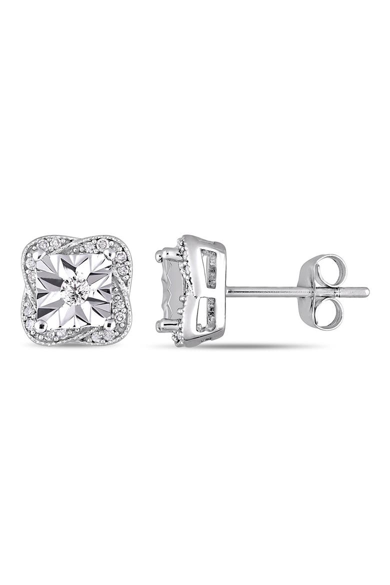 Diamond Stud Earrings - 0.17ct., Main, color, SILVER