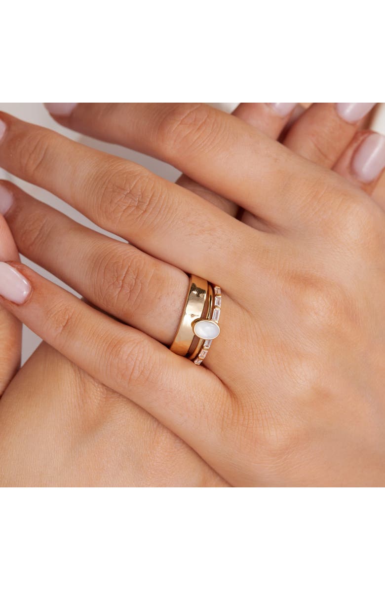 Sara Patino Gold Petite Oval Pearl Ring, Alternate, color, Gold