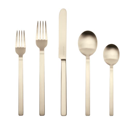 Mepra Stile By Pininfarina Flatware Set In Gold