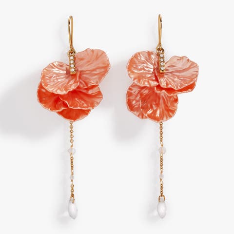 New York Botanical Garden® Peony Petal Statement Earrings