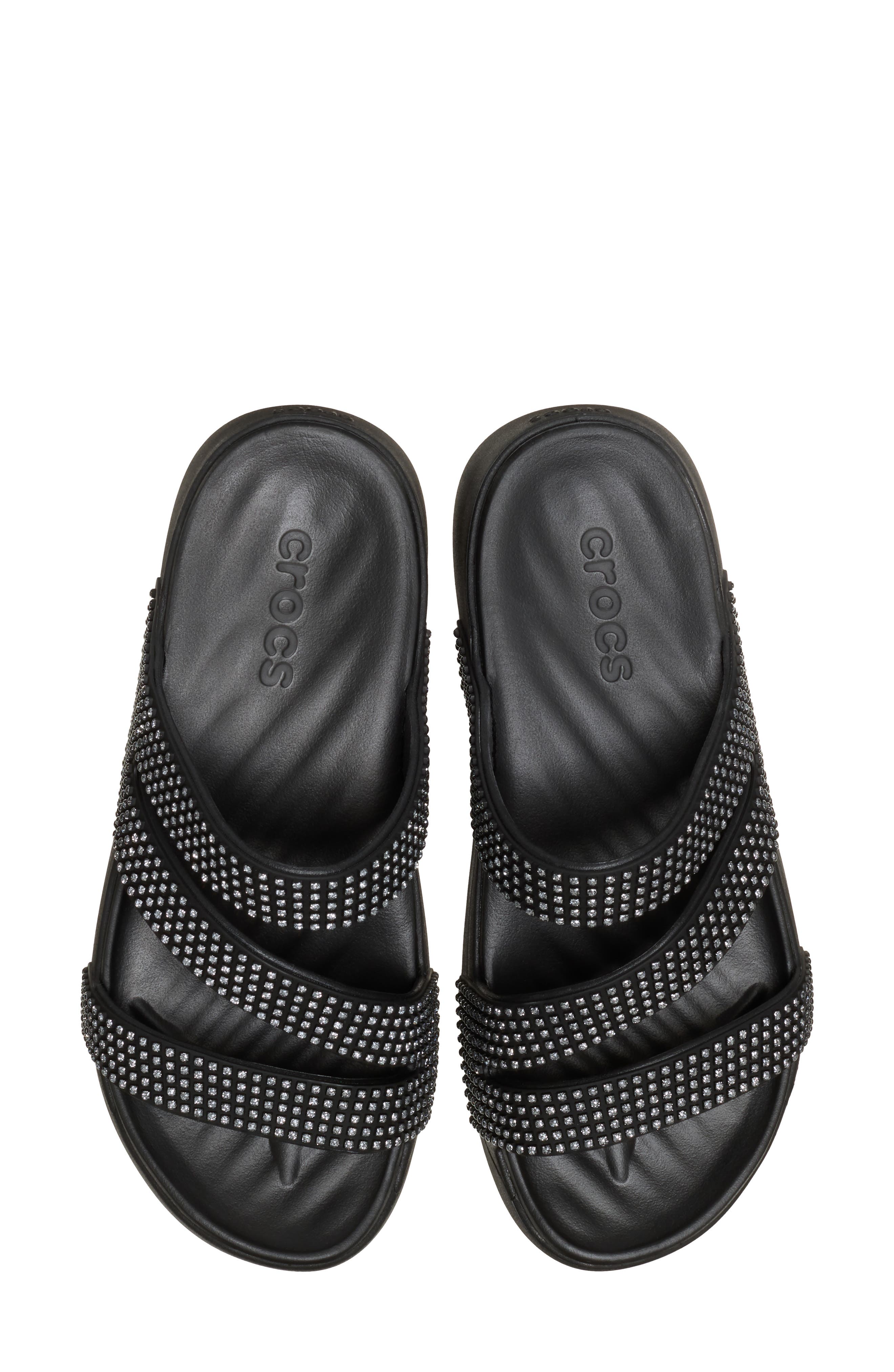 Getaway Gems Slide Sandal, Alternate, color, BLACK