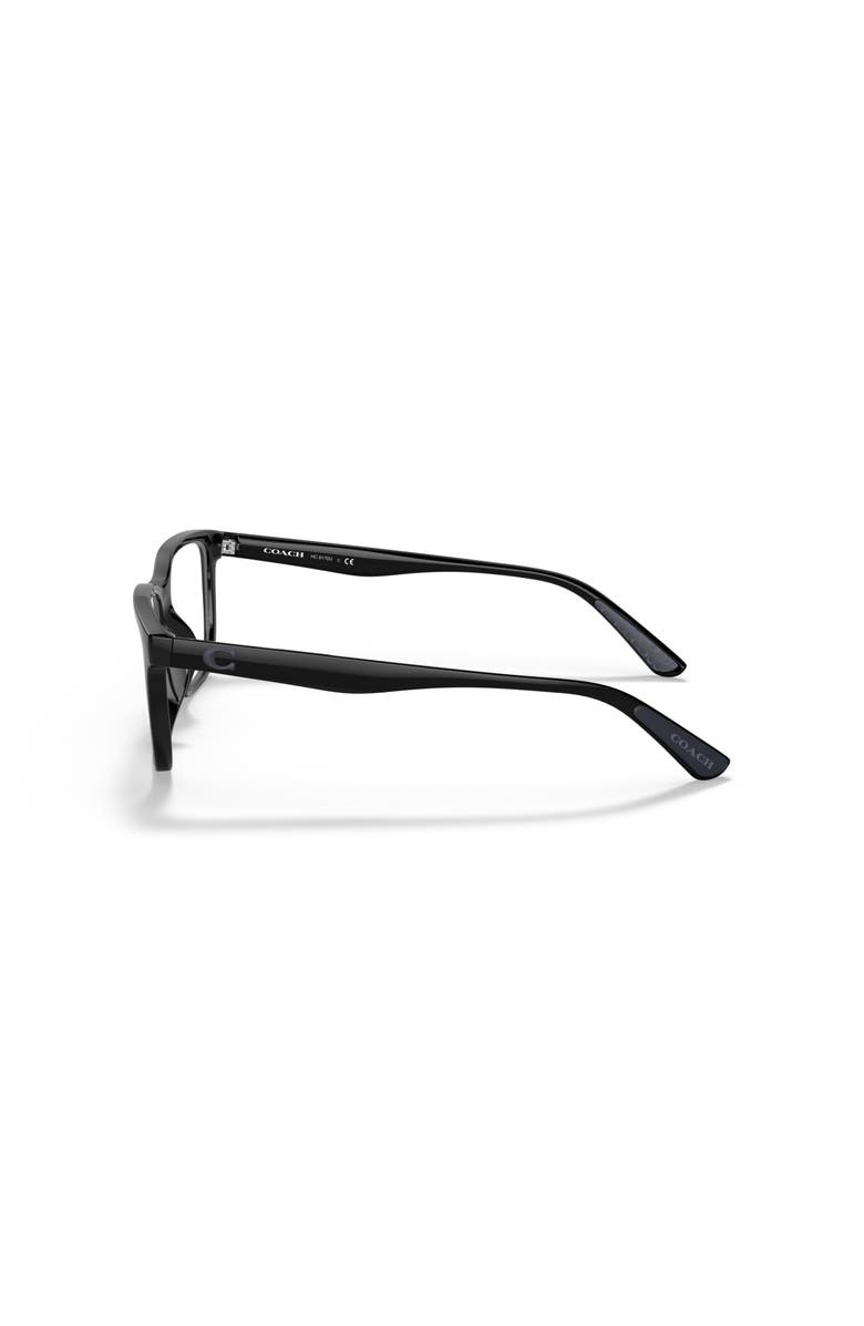 COACH 56mm Rectangle optical glasses, Alternate, color, Black