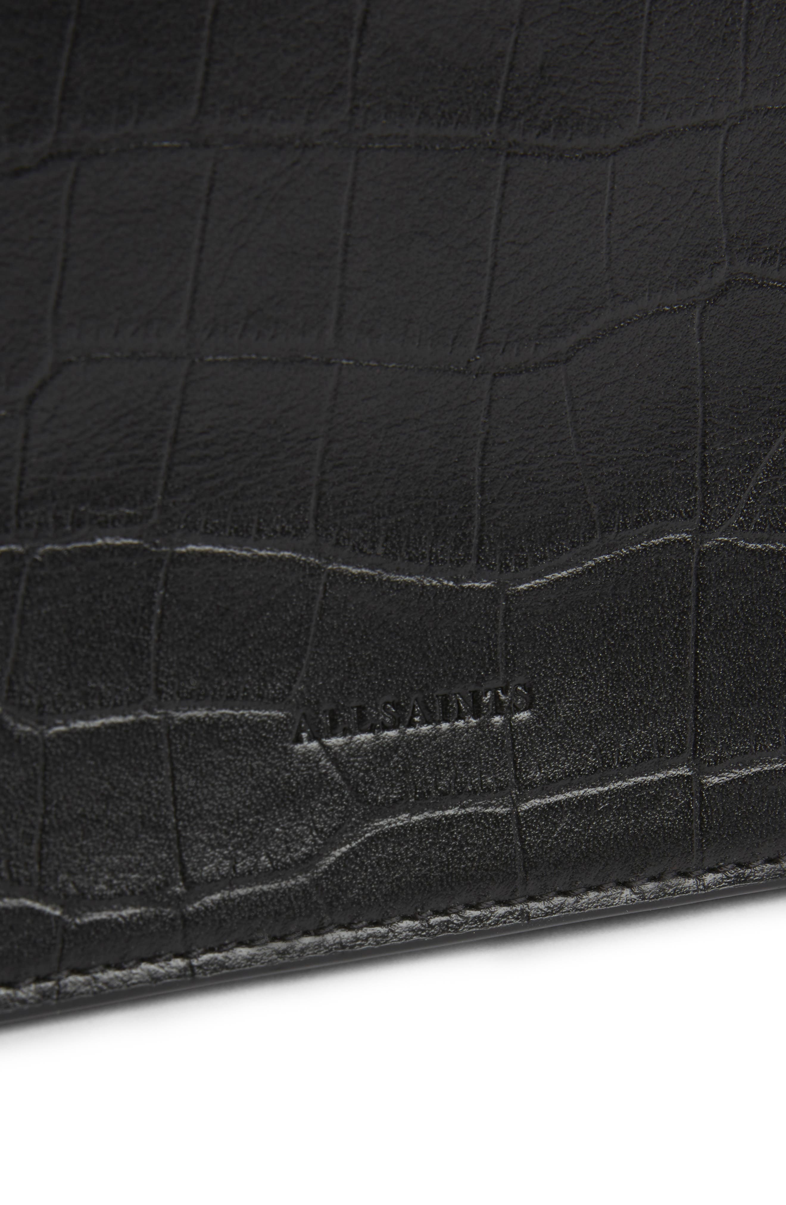 AllSaints Fletcher Leather Crossbody Bag, Alternate, color, 