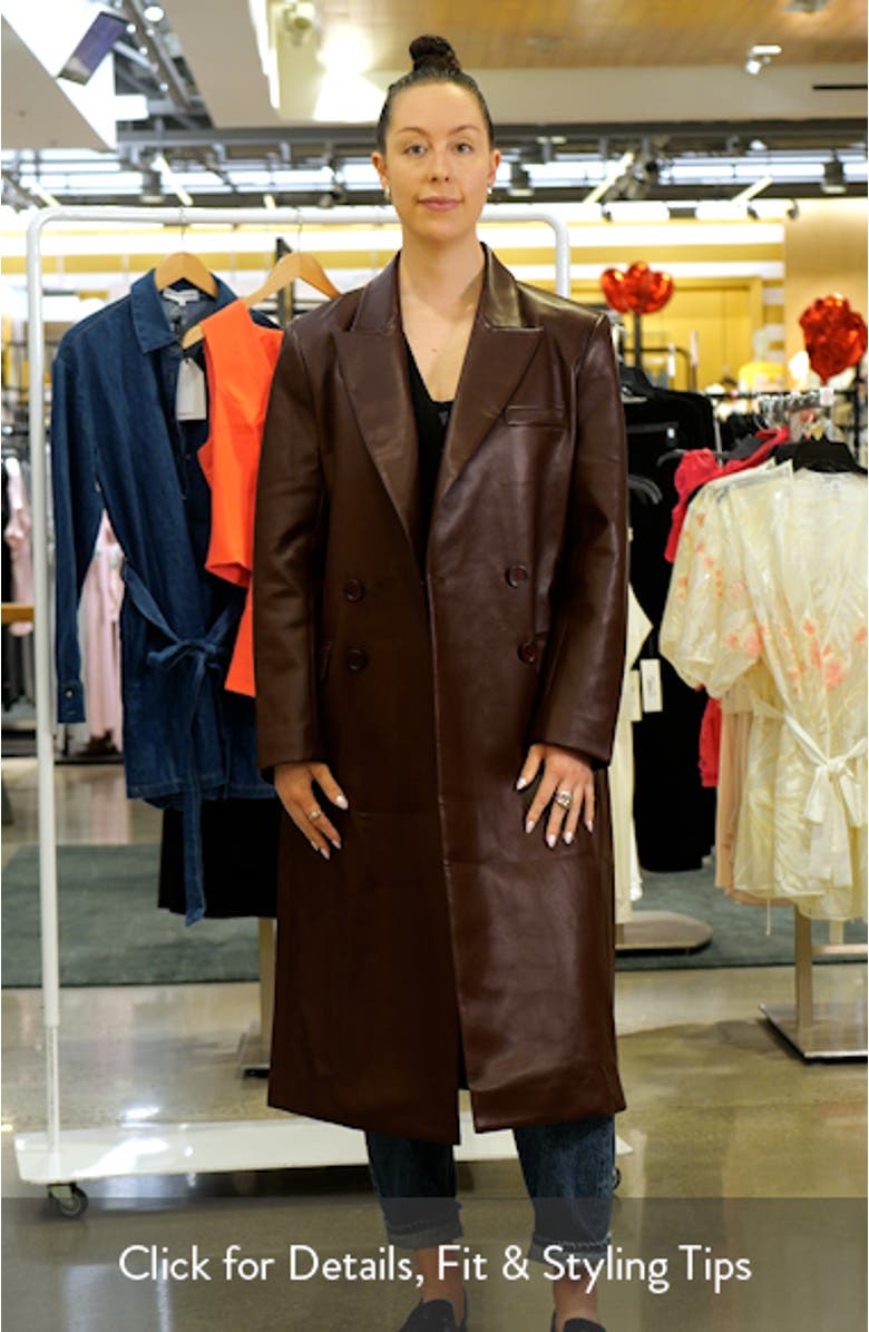 Faux Leather Belted Trench Coat, sales video thumbnail