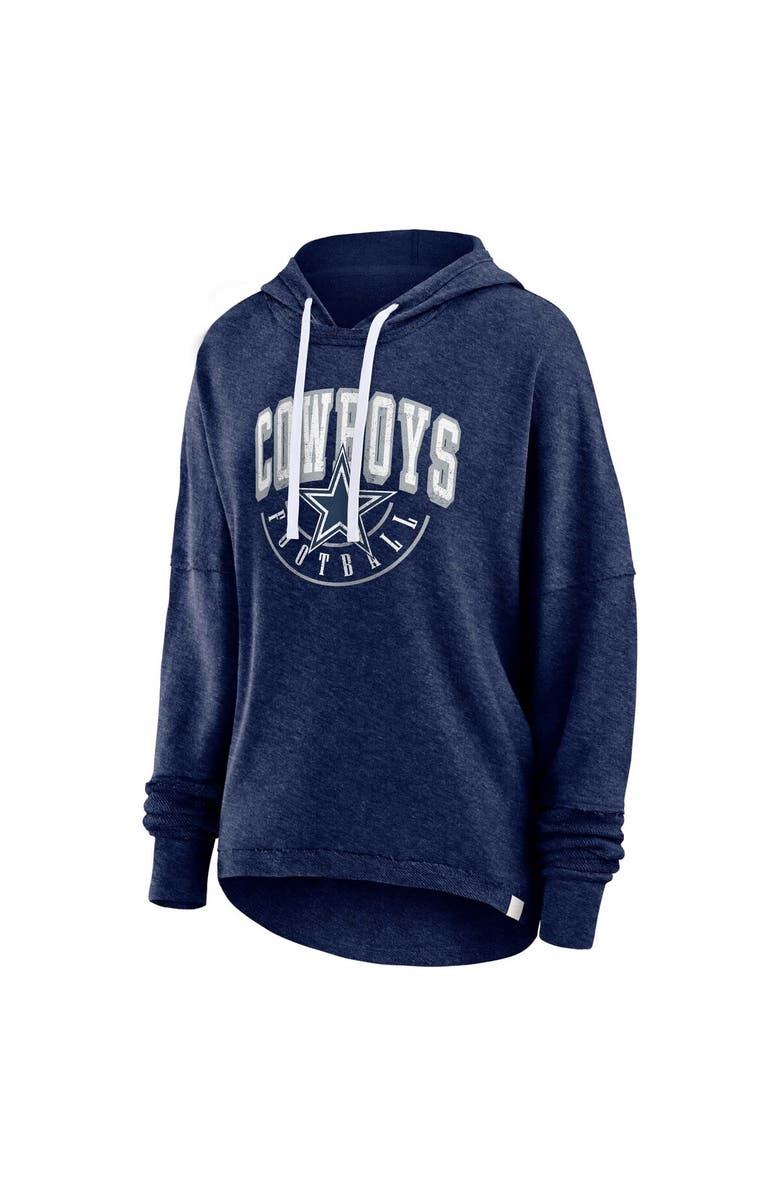 FANATICS Women's Fanatics Branded Navy Dallas Cowboys Lightewight Modest Crop Lounge Helmet Arch Pullover Hoodie, Alternate, color, Navy