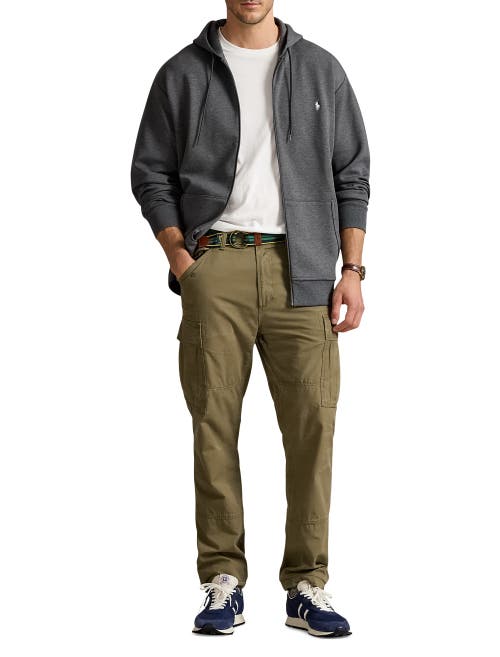 Polo Ralph Lauren Big & Tall Double-knit Full-zip Hoodie In Gray