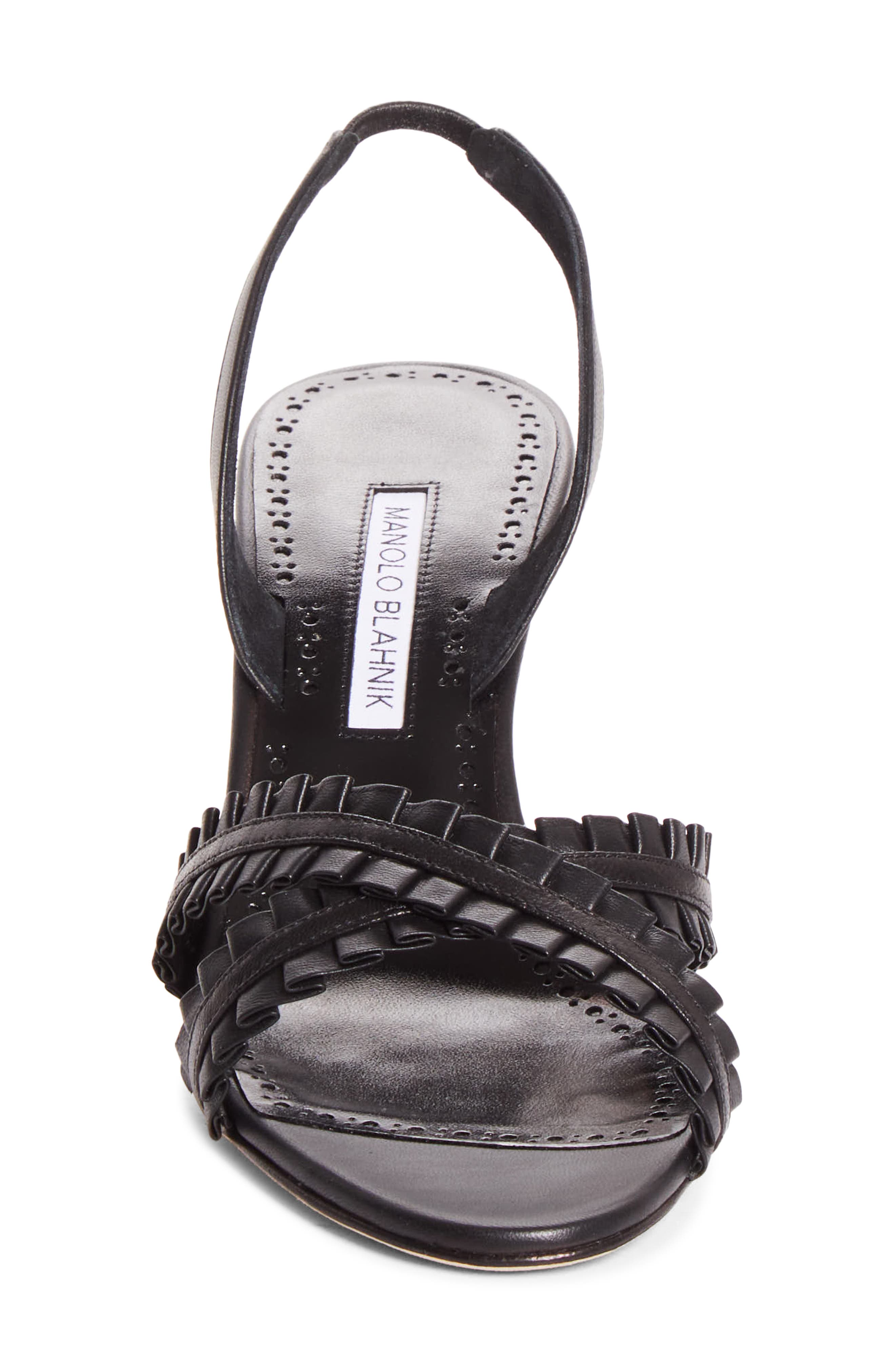 Manolo Blahnik Volusan Slingback Sandal, Alternate, color, Black