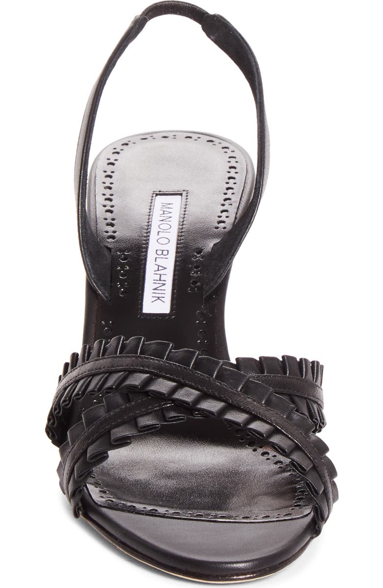 Manolo Blahnik Volusan Slingback Sandal, Alternate, color, Black