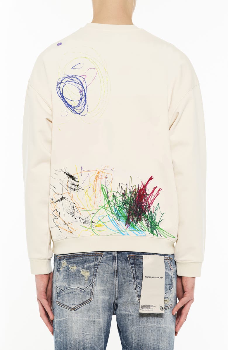 Cult of Individuality Graphic Sweatshirt, Alternate, color, Winter White