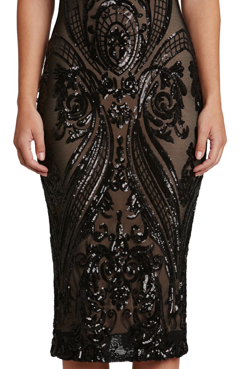 Dress the Population Brandi Sequin Body-Con Dress, Alternate, color, 