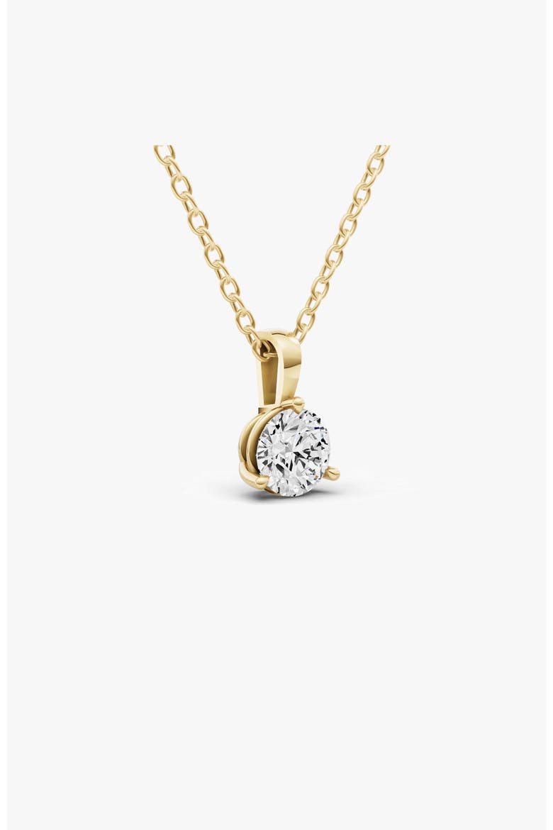 14k Gold 0.5 ct Prong Martini Pendant Lab Grown Diamond Solitaire, Alternate, color, Yellow Gold