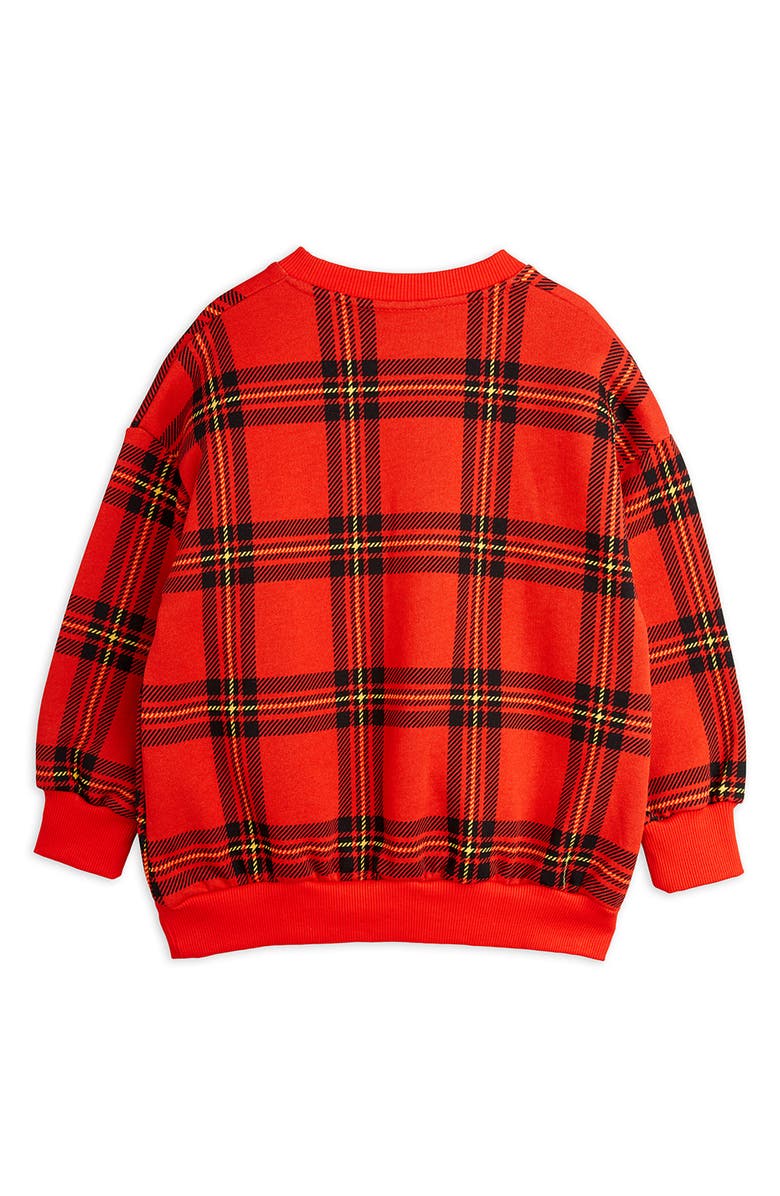 Mini Rodini Kids' Check Organic Cotton Sweatshirt, Alternate, color, 