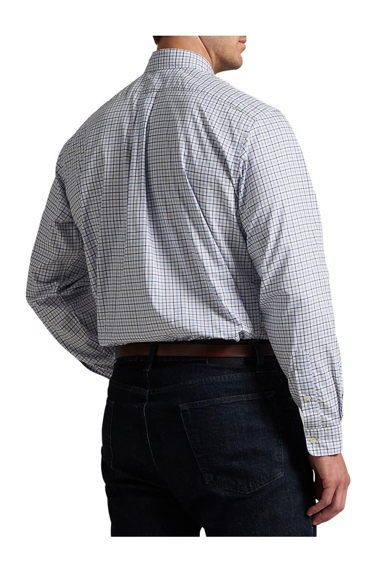 Big & Tall Multi Plaid Twill Sport Shirt, Alternate, color, NEVIS BLUE