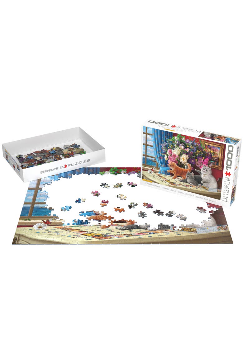 Puzzling Cats 1000 Piece Puzzle, Alternate, color, Multicolored