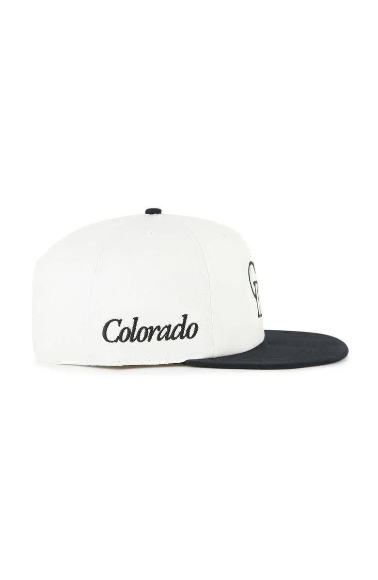 '47 Men's '47 White/Black Colorado Rockies Foundation Captain Snapback Hat, Alternate, color, White