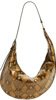 Marni Small Dot Python Print Hobo Bag