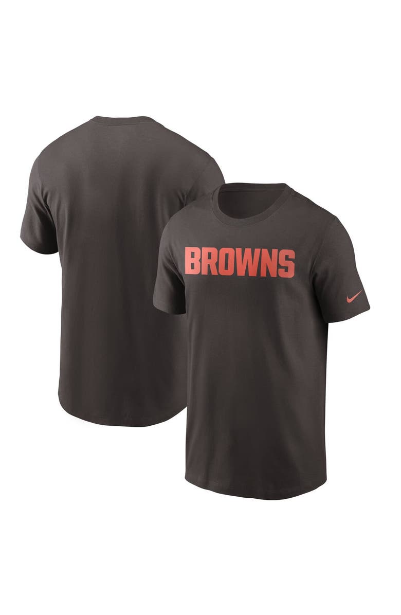 Nike Men's Nike Brown Cleveland Browns Team Wordmark T-Shirt, Main, color, Brown