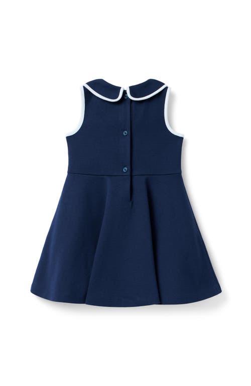 Janie And Jack The Classic Bow Ponte Dress In Blue