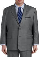 Oak Hill Premium by DXL Big & Tall Jacket-Relaxer Sharkskin Suit Jacket