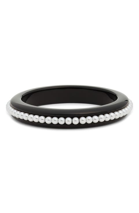Faux Pearl Bangle