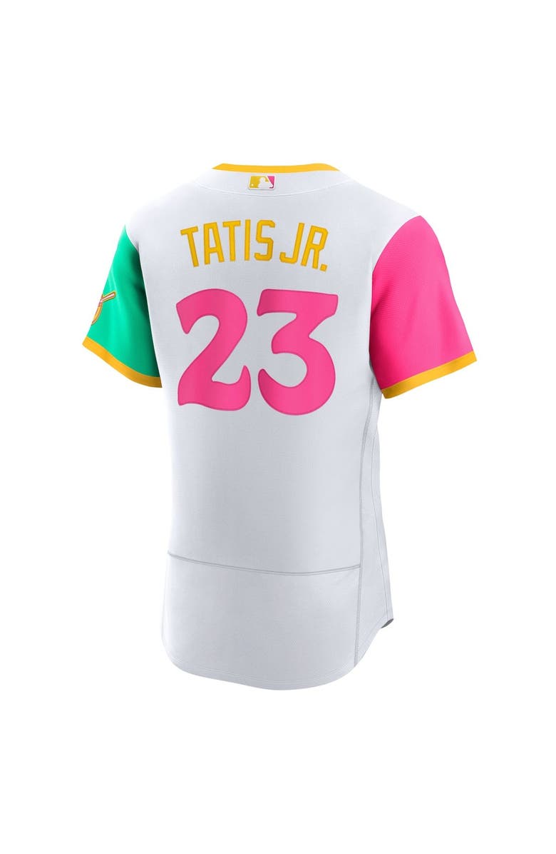 Nike Men's Nike Fernando Tatis Jr. White San Diego Padres 2022 City Connect Authentic Player Jersey, Alternate, color,