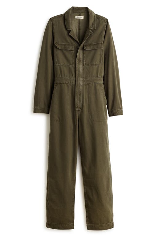 Shop Madewell Garment Dyed Utility Coveralls In Faded Ivy