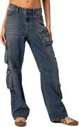 EDIKTED Baggy Boyfriend Cargo Jeans