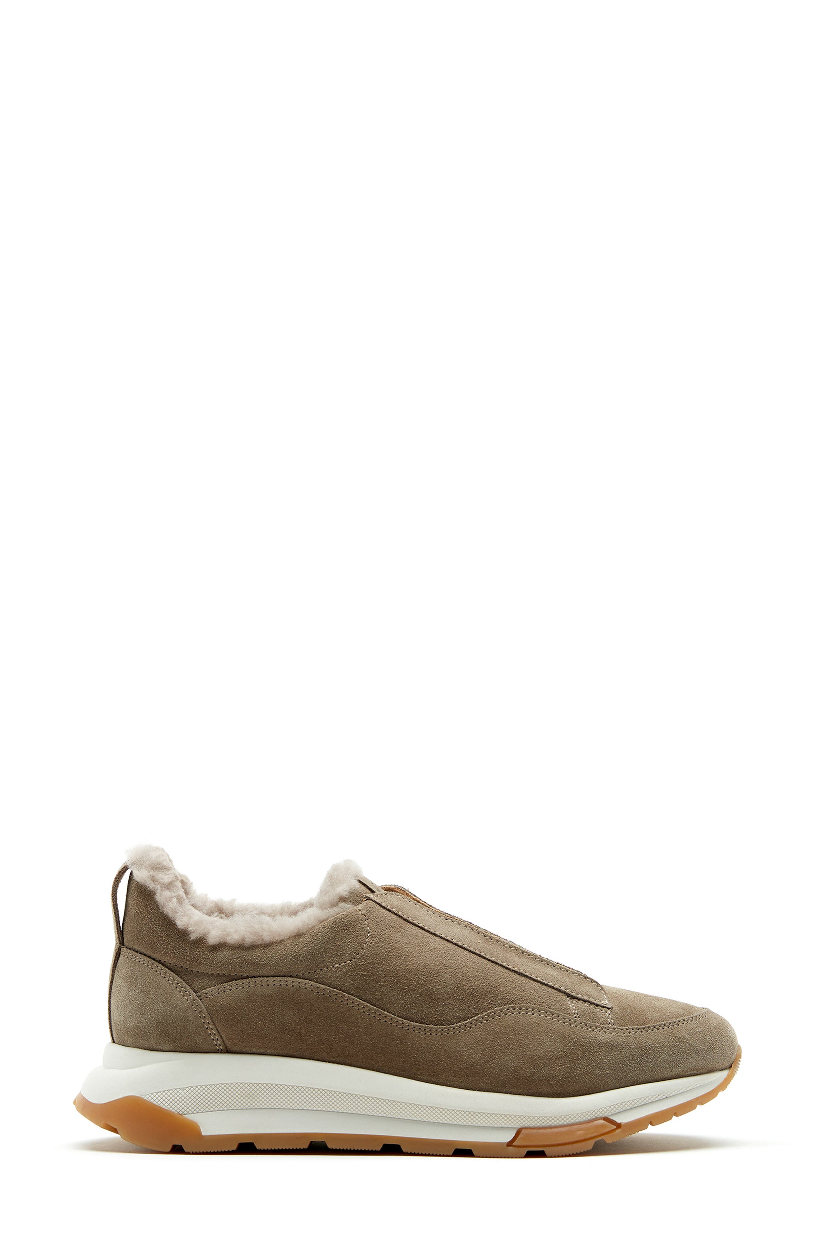 La Canadienne Vada City Dry<sup>™</sup> Genuine Shearling Lining Waterproof Slip-On Sneaker, Alternate, color, Caribou Suede