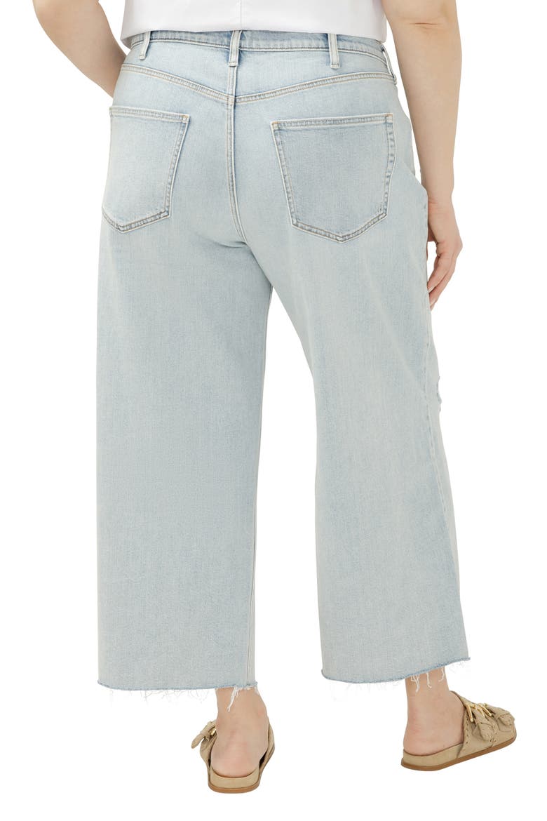 Be Easy Raw Hem Crop Wide Leg Jeans, Alternate, color, MALAGA