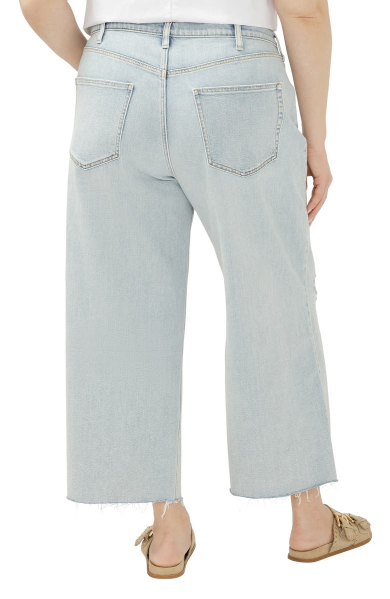 Silver Jeans Co. Be Easy Raw Hem Crop Wide Leg Jeans, Alternate, color, Malaga