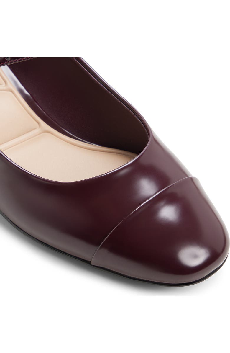ALDO Decima Mary Jane Cap Toe Pump, Alternate, color, Burgundy