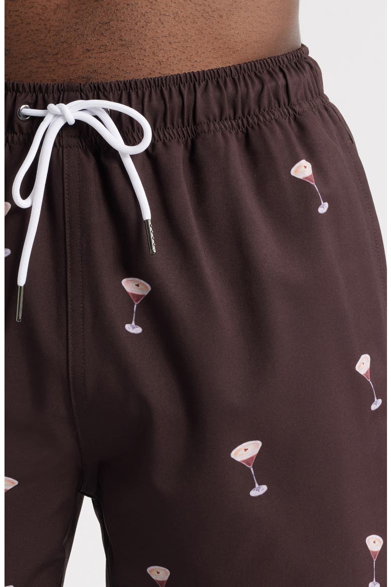 Espresso Martini Swim Trunks, Alternate, color, BROWN