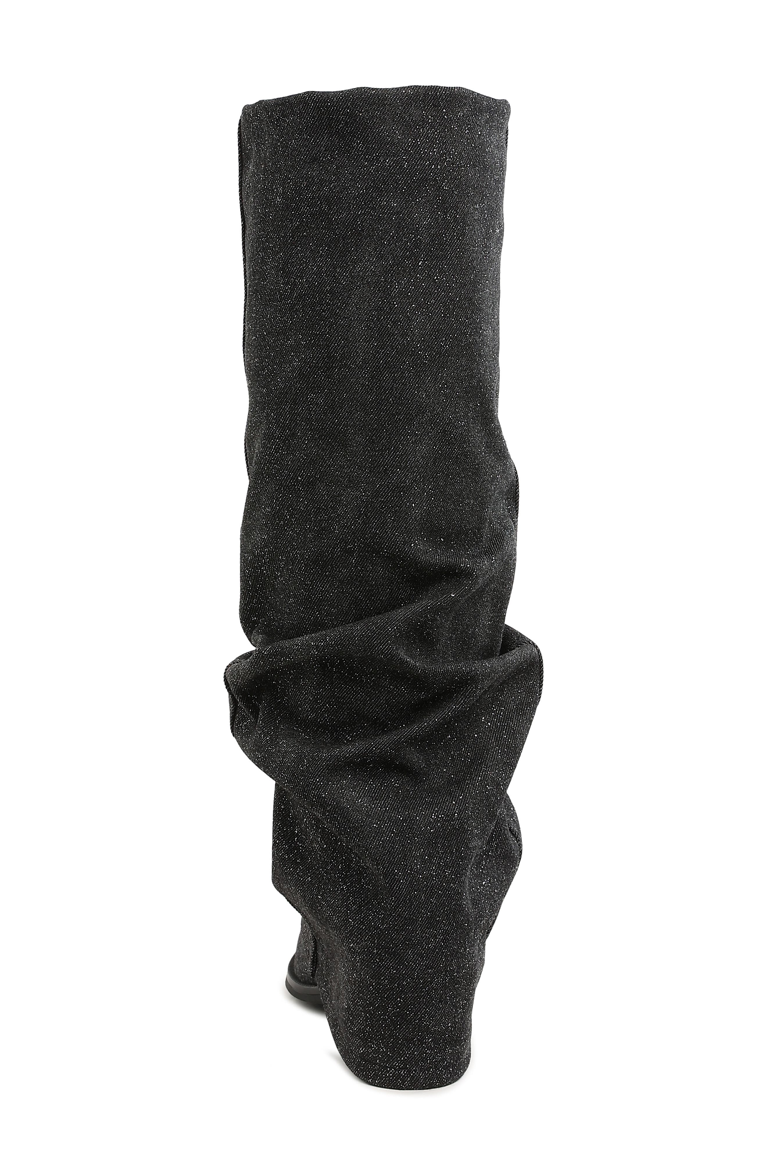 LONDON RAG Capella Ruched Boot, Alternate, color, Black