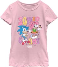 Sonic the Hedgehog Girls' Cute Couple Graphic Short Sleeve T-Shirt