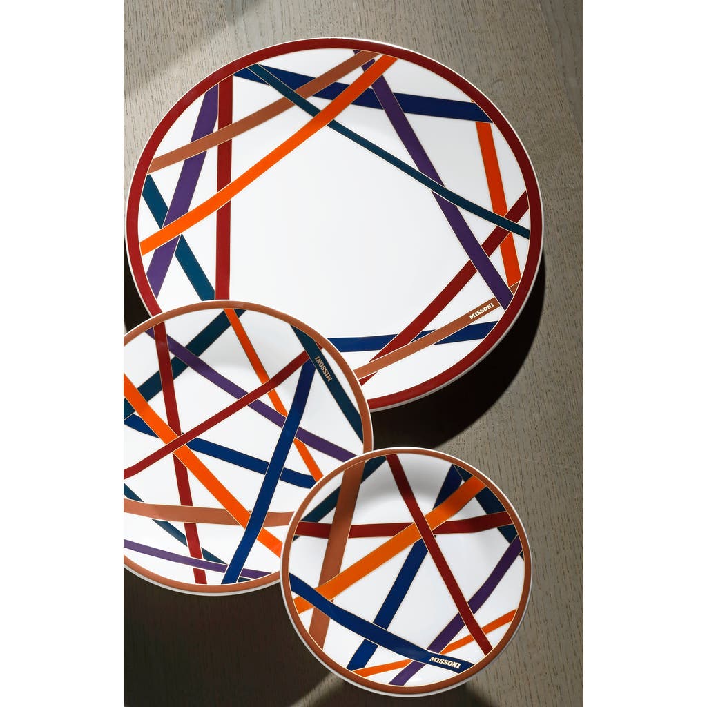 Missoni Home Tableware Dessert Plates Nastri Set Of 2 Multicolor Diam. 8.5"