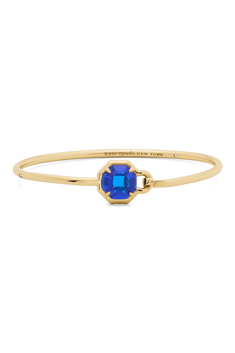 Opulence Octagon Stone Bangle, Main, color, BLUE