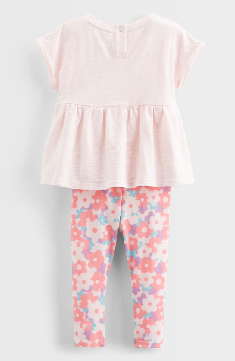 Tucker + Tate Peplum T-Shirt & Leggings Set, Alternate, color, Pink- Pink Soft Floral
