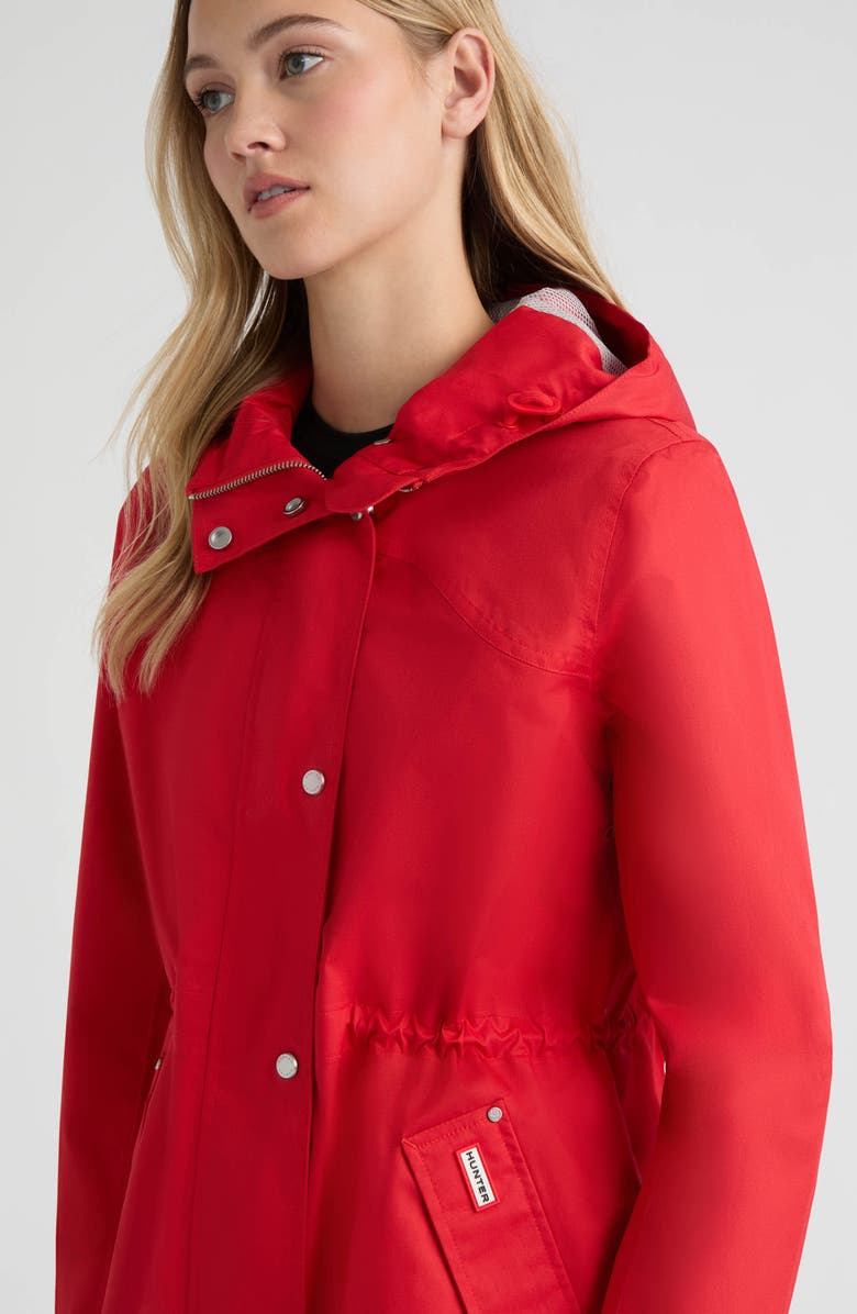Hunter Adela Hooded Waterproof Jacket, Alternate, color, Hunter Red