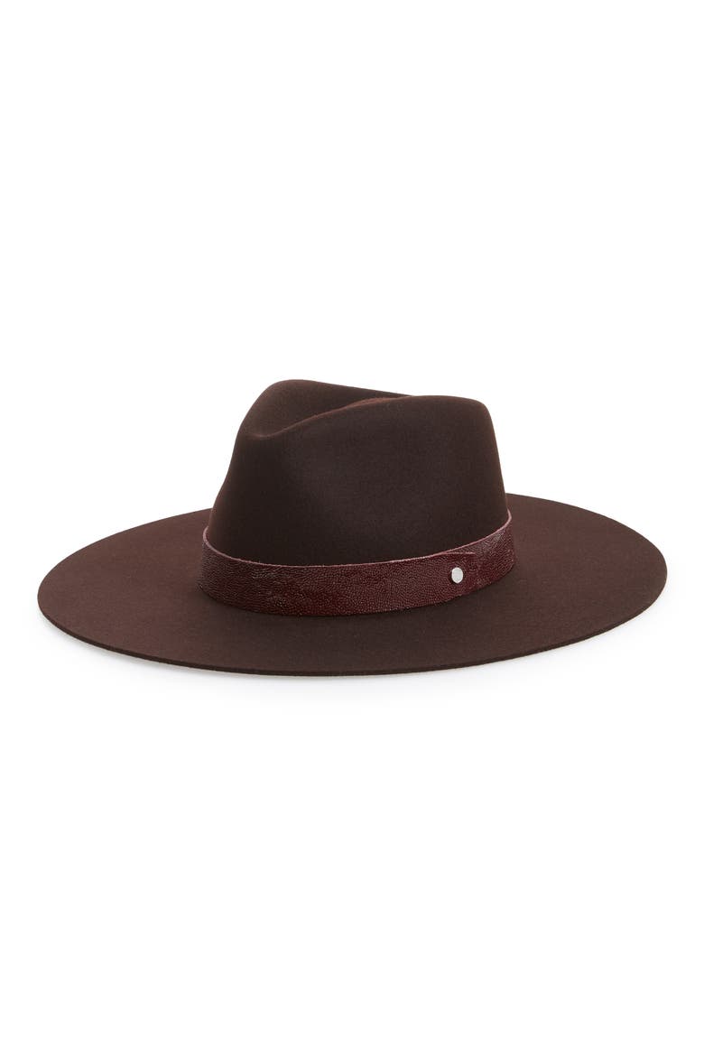 Kacy Wool Fedora, Main, color, MERLOT