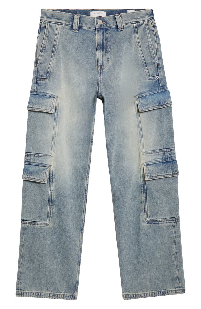 PacSun Clark Baggy Cargo Jeans, Alternate, color, Medium Indigo
