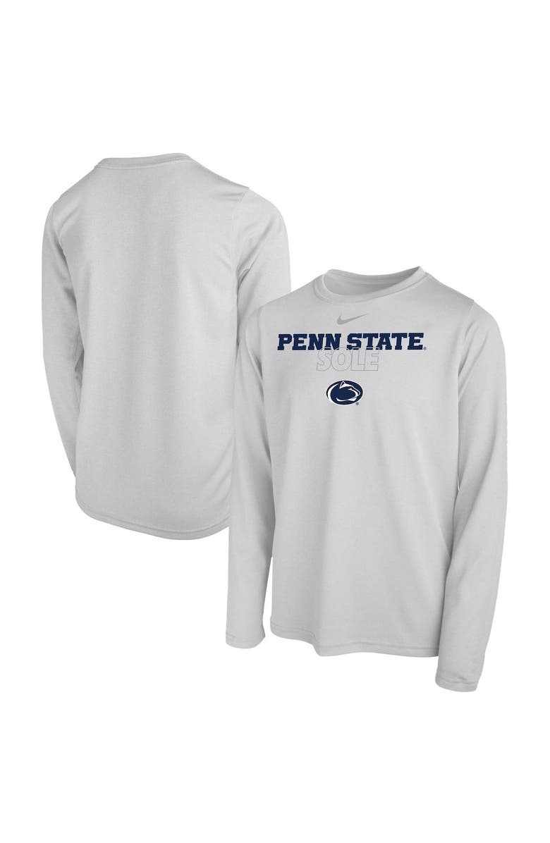Nike Youth Nike  White Penn State Nittany Lions 2023 On Court Sole Bench T-Shirt, Main, color, 