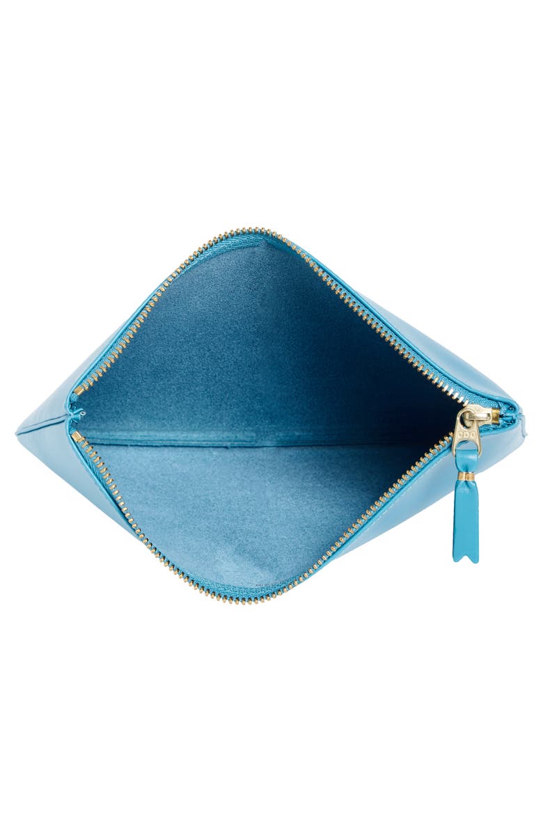 Comme des Garçons Medium Classic Leather Zip-Up Pouch, Alternate, color, Blue