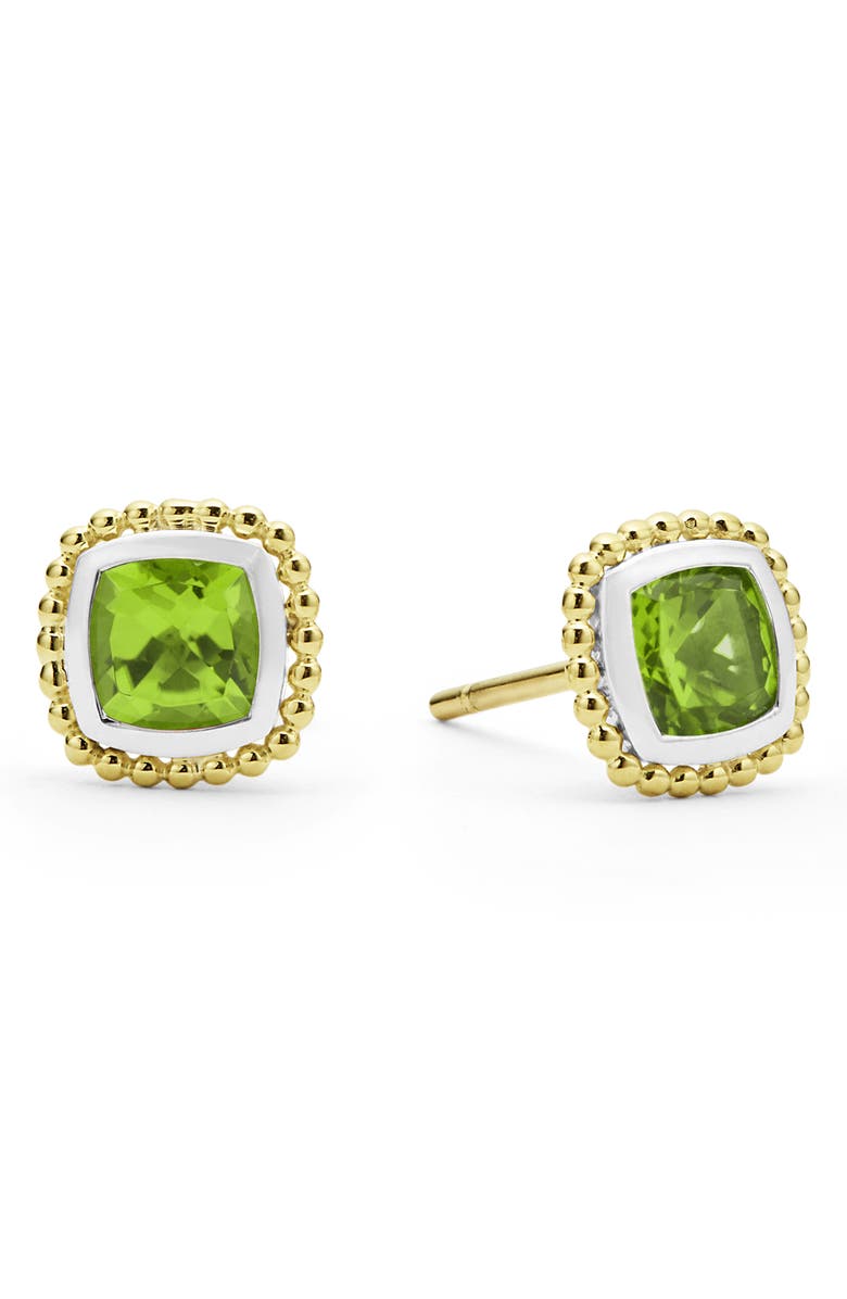LAGOS Caviar Color Peridot Stud Earrings, Main, color, 