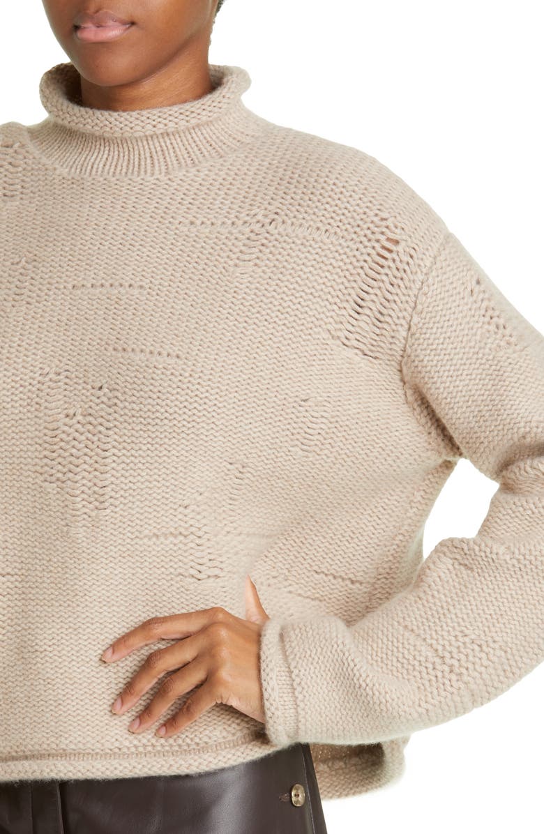Interior Abigail Crop Cashmere Sweater, Alternate, color, 