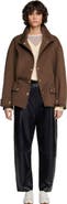 SANDRO Double-faced standing collar coat