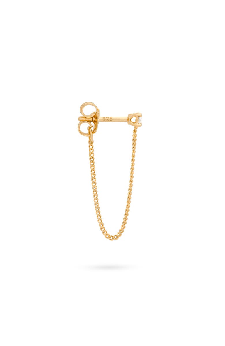 Eloise Jewelry Connection Chain Stud Earrings Natural Diamond. Handmade in Italy, Alternate, color, Diamond